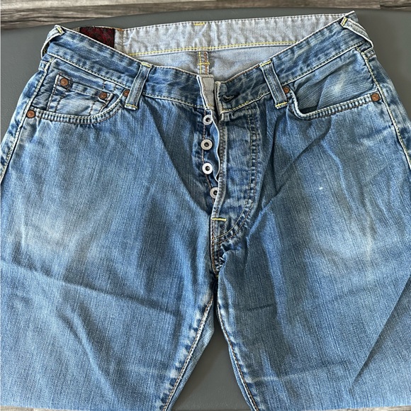 Evisu Classic Denim Jeans - Light Wash with White Logo - Picture 4 of 4